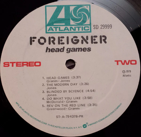 Foreigner - Head Games (LP, Album, PR ) (Near Mint (NM or M-)) - Image 4