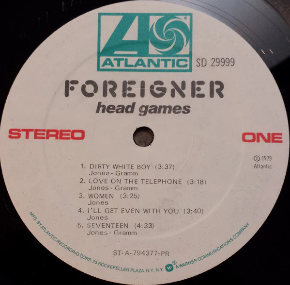 Foreigner - Head Games (LP, Album, PR ) (Very Good (VG)) - Image 3