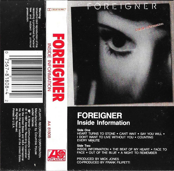 Foreigner - Inside Information (Cass, Album, Club, Dol) (Near Mint (NM or M-))