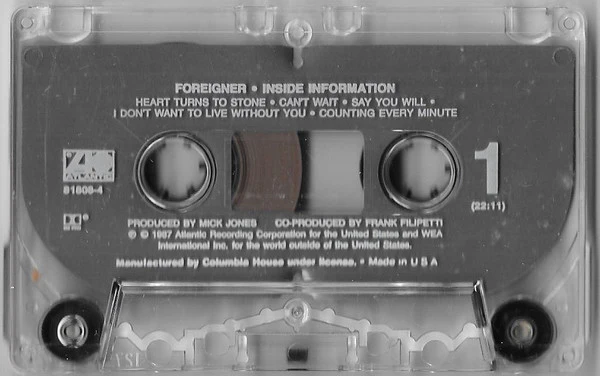 Foreigner - Inside Information (Cass, Album, Club, Dol) (Near Mint (NM or M-)) - Image 2
