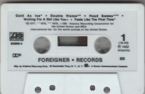 Foreigner - Records (Cass, Comp, SR,) (Very Good Plus (VG+)) - Image 4