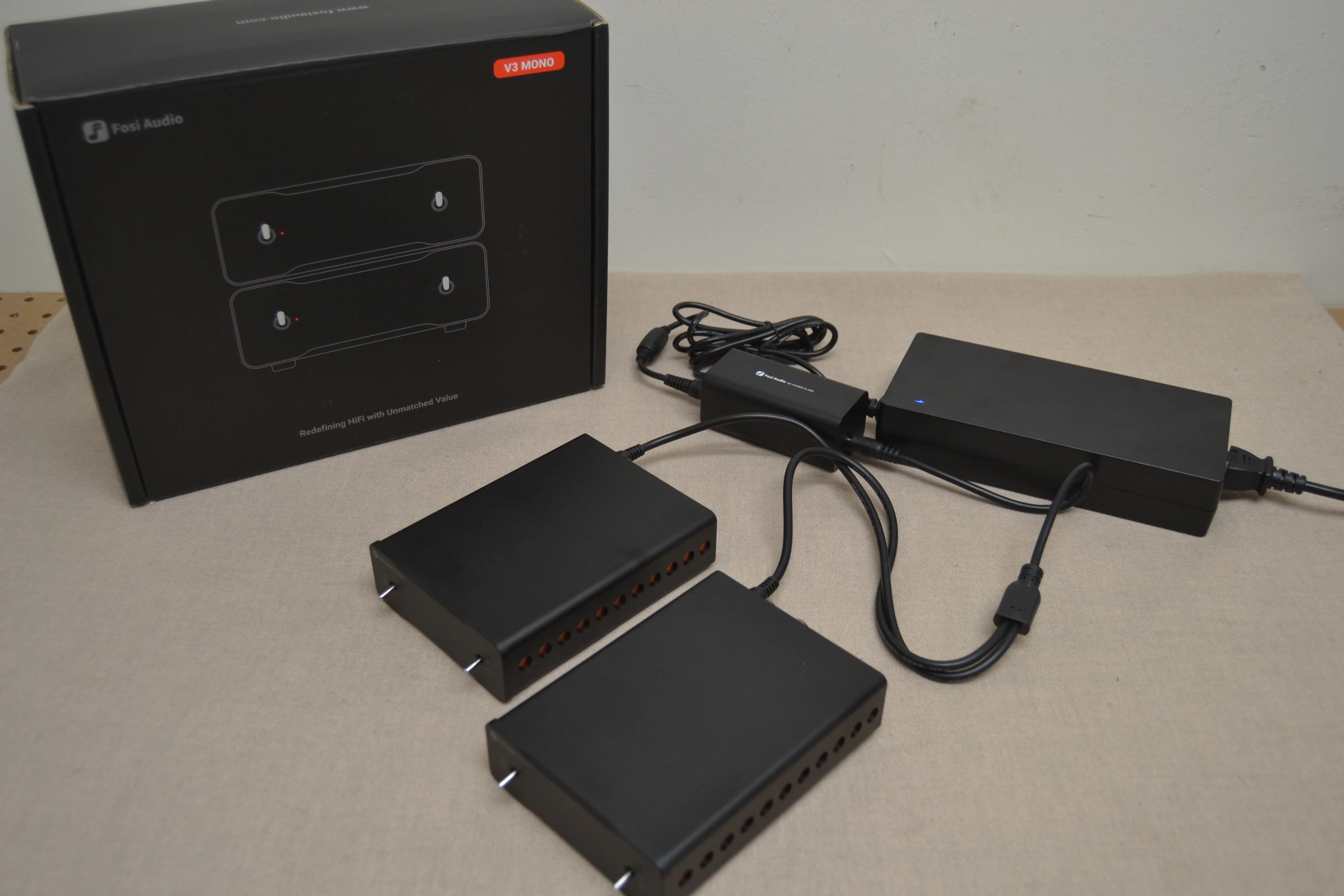 Fosi Audio V3 MonoBlock * 2x Power Amplifiers * Box * Manual * Complete Set