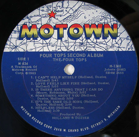 Four Tops - Second Album (LP, Album, Mono, Roc) (Very Good (VG)) - Image 3