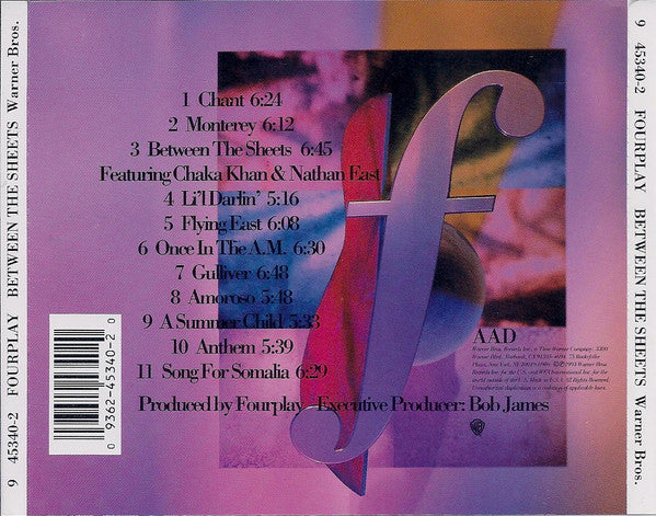 Fourplay - Between The Sheets (CD, Album) (Near Mint (NM or M-)) - Image 2