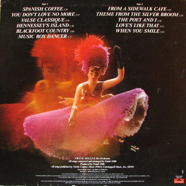 Frank Mills - Music Box Dancer (LP, Album, Mon) (Very Good (VG)) - Image 2