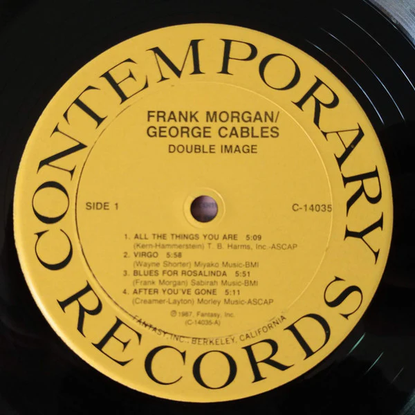 Frank Morgan / George Cables - Double Image (LP, Album) (Near Mint (NM or M-)) - Image 3