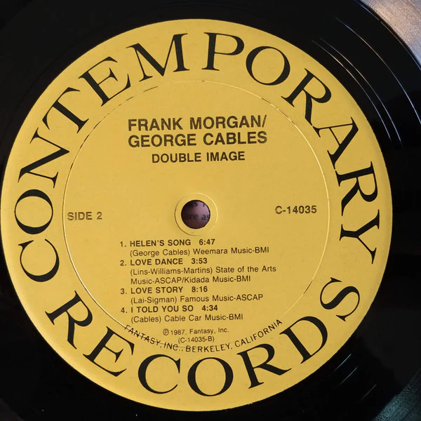 Frank Morgan / George Cables - Double Image (LP, Album) (Near Mint (NM or M-)) - Image 4