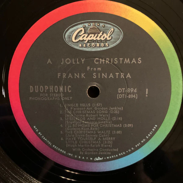 Frank Sinatra - A Jolly Christmas From Frank Sinatra (LP, Album, RE, Scr) (Very Good (VG)) - Image 3