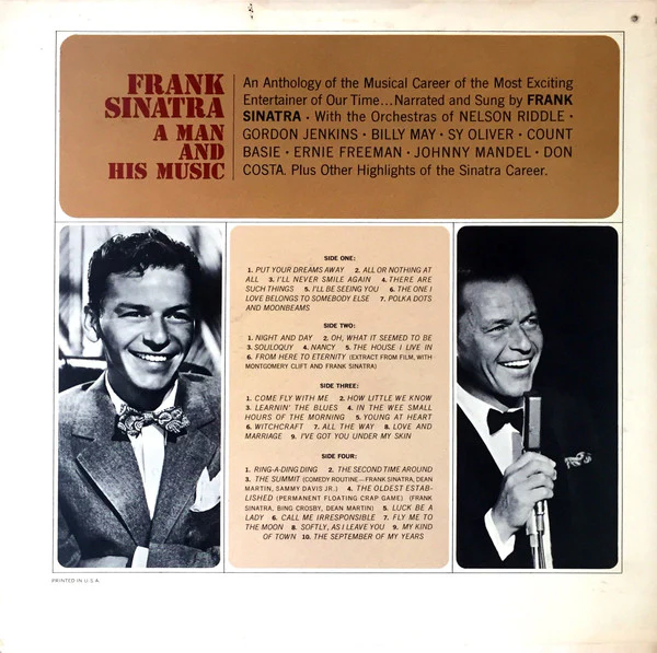 Frank Sinatra - A Man And His Music (2xLP, Album, Mono, Gat) (Good Plus (G+)) - Image 4