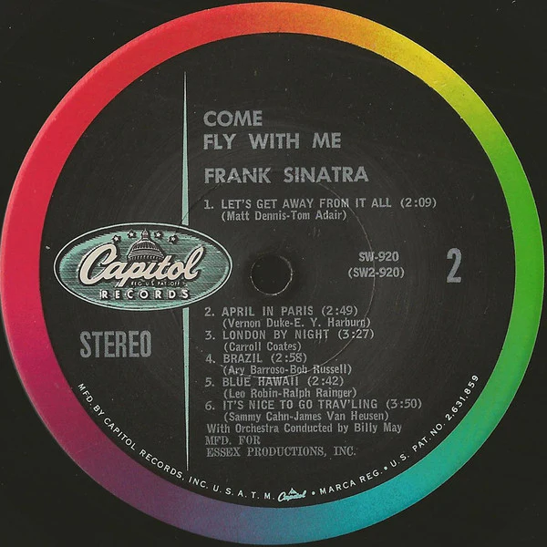Frank Sinatra - Come Fly With Me (LP, Album, RE, Los) (Near Mint (NM or M-)) - Image 4