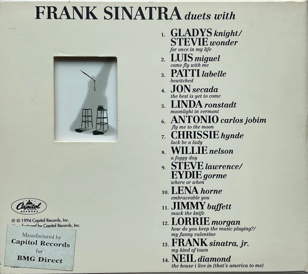 Frank Sinatra - Duets II (CD, Album, Club, Sli) (Very Good Plus (VG+)) - Image 2