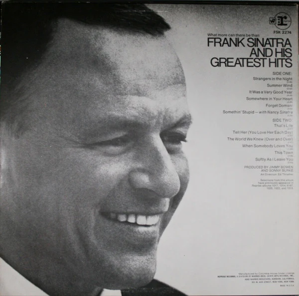 Frank Sinatra - Frank Sinatra's Greatest Hits (LP, Comp, Club, RE, Col) (Near Mint (NM or M-)) - Image 2