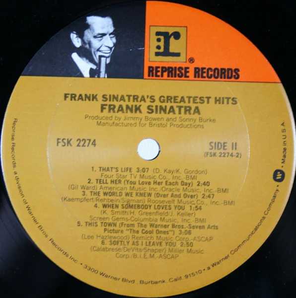 Frank Sinatra - Frank Sinatra's Greatest Hits (LP, Comp, Club, RE, Col) (Near Mint (NM or M-)) - Image 4