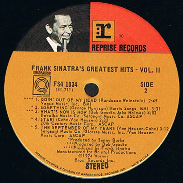 Frank Sinatra - Frank Sinatra's Greatest Hits Vol. 2 (LP, Comp, Quad) (Very Good Plus (VG+)) - Image 4