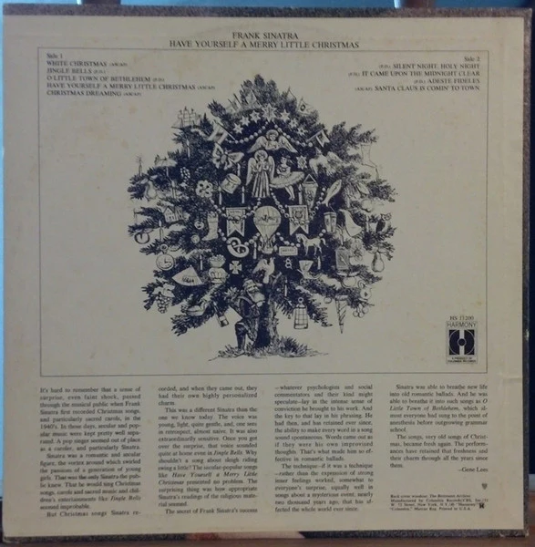 Frank Sinatra - Have Yourself A Merry Little Christmas (LP, Comp, RE) (Very Good Plus (VG+)) - Image 2