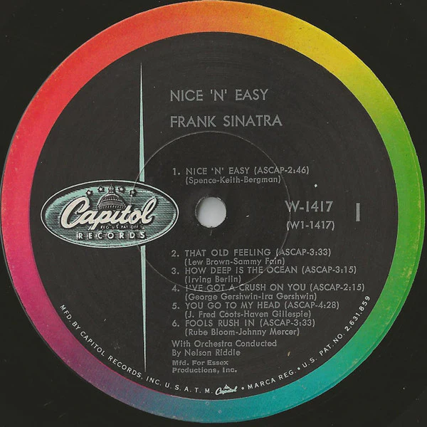 Frank Sinatra - Nice 'N' Easy (LP, Album, Mono, Scr) (Very Good Plus (VG+)) - Image 3