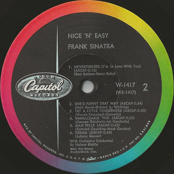 Frank Sinatra - Nice 'N' Easy (LP, Album, Mono, Scr) (Very Good Plus (VG+)) - Image 4