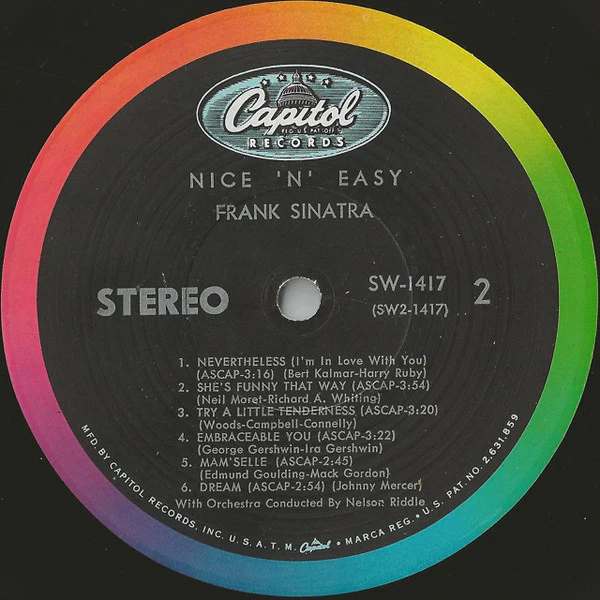 Frank Sinatra - Nice 'N' Easy (LP, Album, Scr) (Good (G)) - Image 4