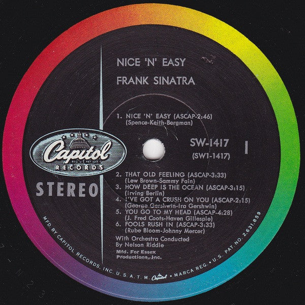 Frank Sinatra - Nice 'N' Easy (LP, Album, Scr) (Very Good (VG)) - Image 3