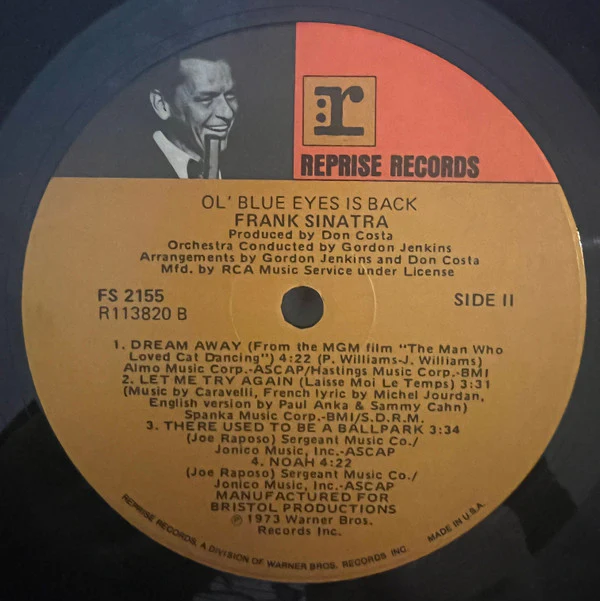 Frank Sinatra - Ol' Blue Eyes Is Back (LP, Album, Club) (Very Good Plus (VG+)) - Image 4