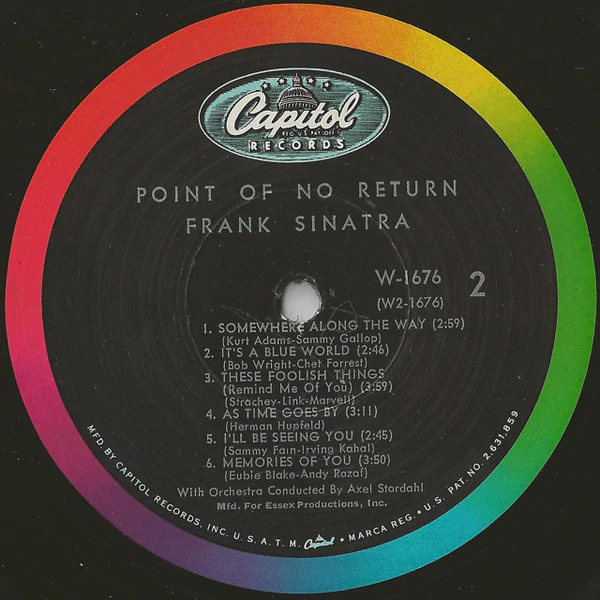Frank Sinatra - Point Of No Return (LP, Album, Mono, Scr) (Very Good Plus (VG+)) - Image 4