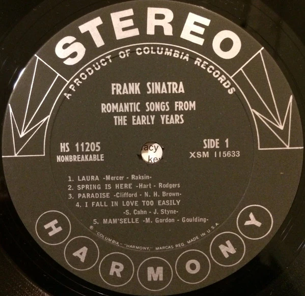 Frank Sinatra - Romantic Songs From The Early Years (LP, Comp, Pit) (Very Good Plus (VG+)) - Image 3