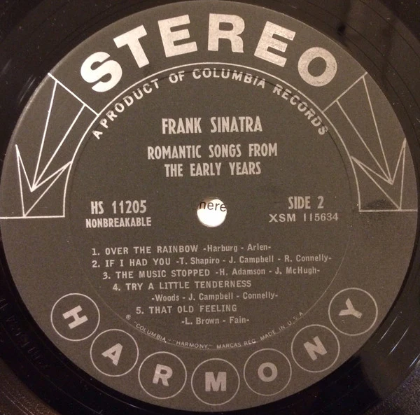Frank Sinatra - Romantic Songs From The Early Years (LP, Comp, Pit) (Very Good Plus (VG+)) - Image 4