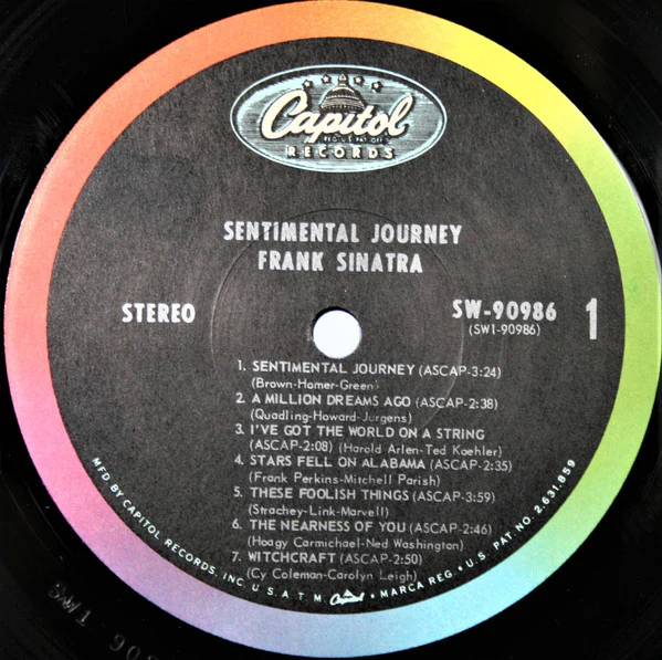 Frank Sinatra - Sentimental Journey (LP, Comp, Club) (Very Good (VG)) - Image 3