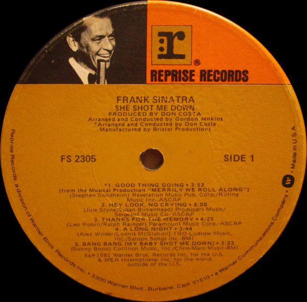 Frank Sinatra - She Shot Me Down (LP, Album, Win) (Near Mint (NM or M-)) - Image 3