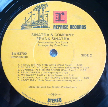 Frank Sinatra - Sinatra & Company (LP, Album, Club, RE, Cap) (Good Plus (G+)) - Image 4
