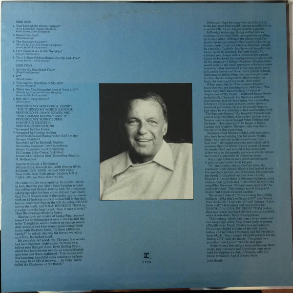 Frank Sinatra - Some Nice Things I've Missed (LP, Album) (Near Mint (NM or M-)) - Image 2