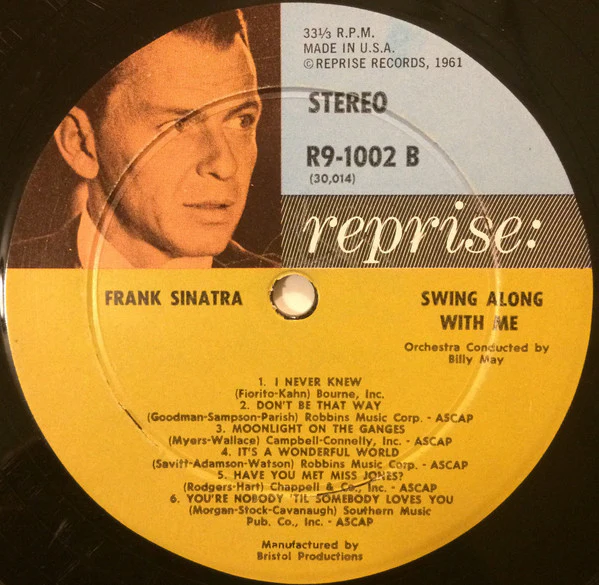 Frank Sinatra - Swing Along With Me (LP, Album) (Very Good Plus (VG+)) - Image 4