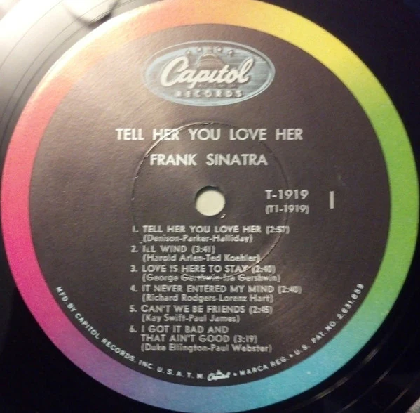 Frank Sinatra - Tell Her You Love Her (LP, Album, Comp, Mono) (Very Good (VG)) - Image 3