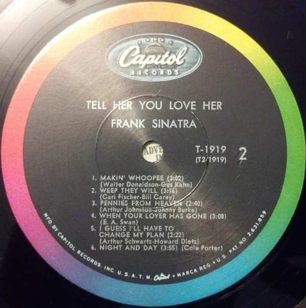 Frank Sinatra - Tell Her You Love Her (LP, Album, Comp, Mono) (Very Good (VG)) - Image 4