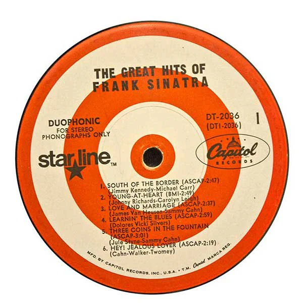 Frank Sinatra - The Great Hits Of Frank Sinatra (LP, Comp, RE, Duo) (Very Good Plus (VG+)) - Image 3