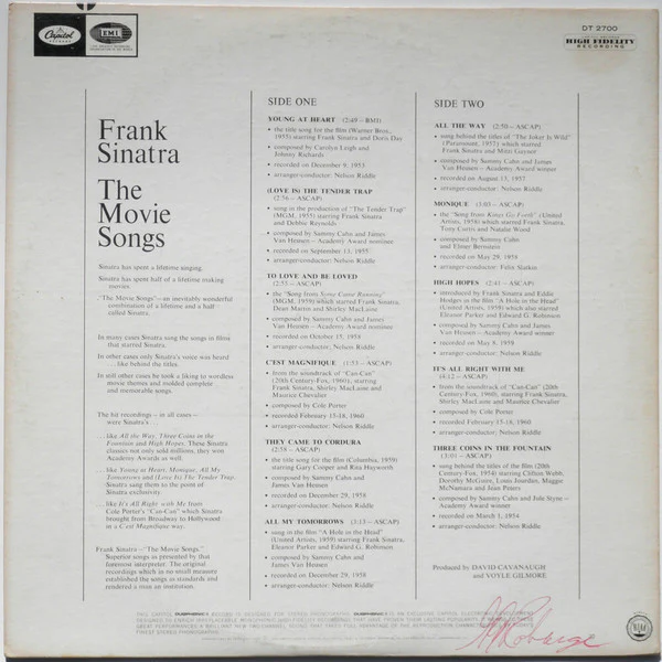 Frank Sinatra - The Movie Songs (LP, Comp, Duo) (Near Mint (NM or M-)) - Image 4