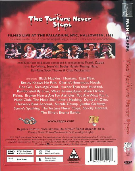 Frank Zappa - An Evening With Frank Zappa During Which...The Torture Never Stops (DVD-V, NTSC) (Mint (M)) - Image 2