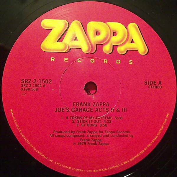 Frank Zappa - Joe's Garage Acts II & III (2xLP, Album, PRC) (Very Good Plus (VG+)) - Image 3