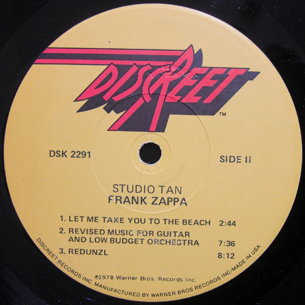 Frank Zappa - Studio Tan (LP, Album, Win) (Very Good Plus (VG+)) - Image 4