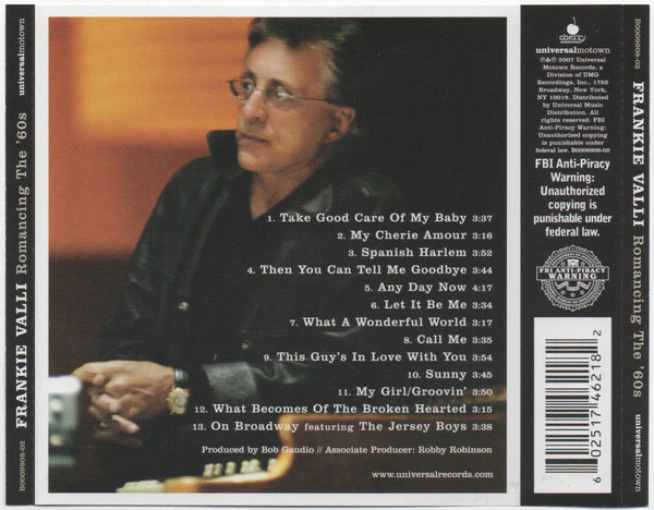 Frankie Valli - Romancing The '60s (CD, Album) (Near Mint (NM or M-)) - Image 2