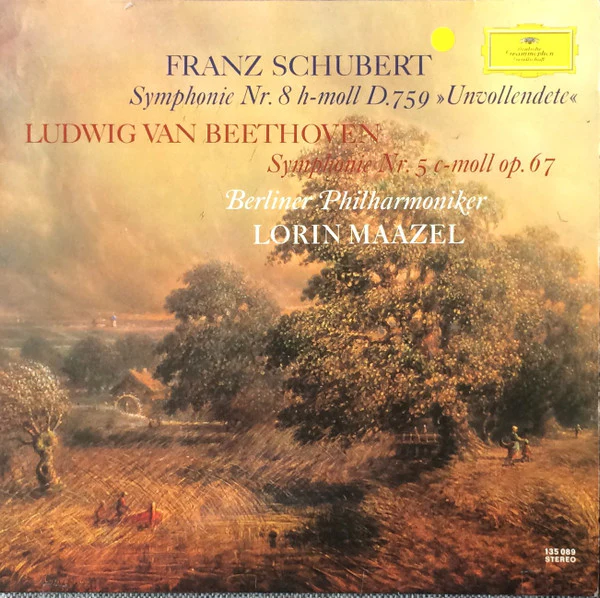 Franz Schubert / Ludwig van Beethoven, Berliner Philharmoniker, Lorin Maazel - Symphonie Nr. 8 H-moll D. 759 »Unvollendete« / Symphonie Nr. 5 C-moll Op. 67 (LP) (Near Mint (NM or M-))