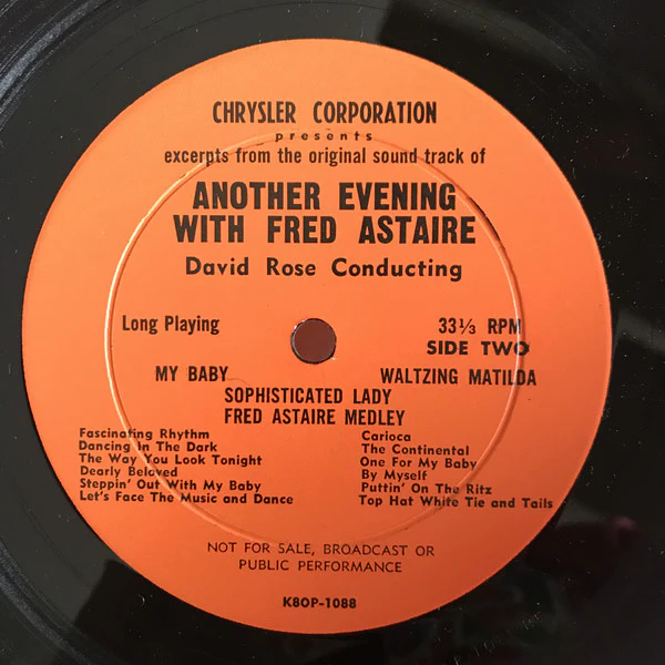 Fred Astaire - Another Evening With Fred Astaire (LP, Promo) (Very Good (VG)) - Image 4