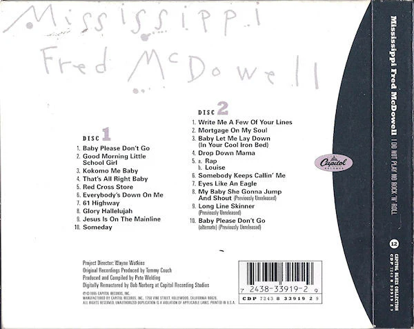 Fred McDowell - I Do Not Play No Rock 'N' Roll (2xCD, Comp) (Near Mint (NM or M-)) - Image 2