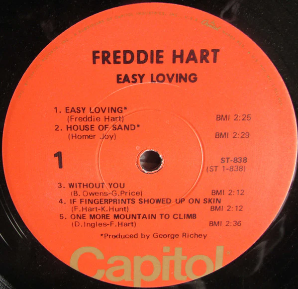 Freddie Hart - Easy Loving (LP, Album, RE, Win) (Very Good Plus (VG+)) - Image 3
