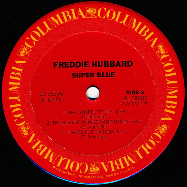 Freddie Hubbard - Super Blue (LP, Album, Ter) (Very Good Plus (VG+)) - Image 4