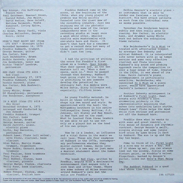 Freddie Hubbard - The Baddest Hubbard (An Anthology Of Previously Released Recordings) (LP, Comp, Gat) (Near Mint (NM or M-)) - Image 3