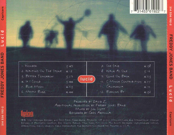 The Freddy Jones Band - Lucid (CD, Album) (Very Good Plus (VG+)) - Image 2