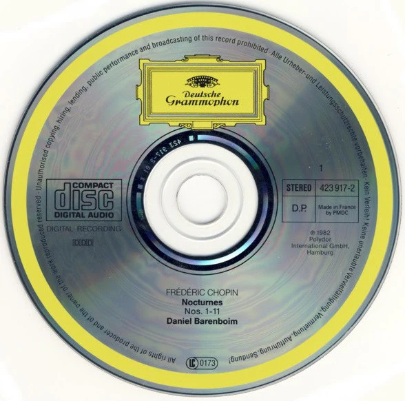 Frédéric Chopin, Daniel Barenboim - Nocturnes (2xCD, Album) (Very Good Plus (VG+)) - Image 3