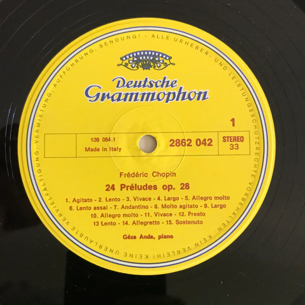 Frédéric Chopin, Géza Anda - 24 Preludes Op. 28 • Polonaise No. 6 Op. 53 (LP, RE) (Mint (M)) - Image 3