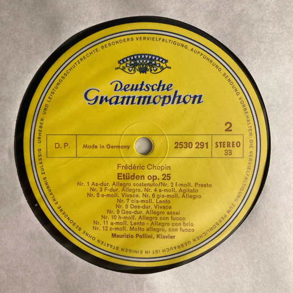 Frédéric Chopin, Maurizio Pollini - Études Op. 10 & Op. 25 (LP) (Near Mint (NM or M-)) - Image 4